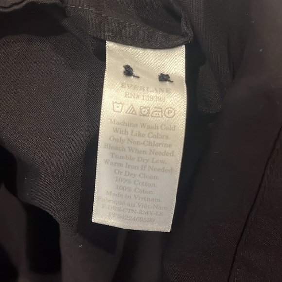 NWT Everlane The Field Dress Woman’s  black pockets collar - Picture 8 of 8